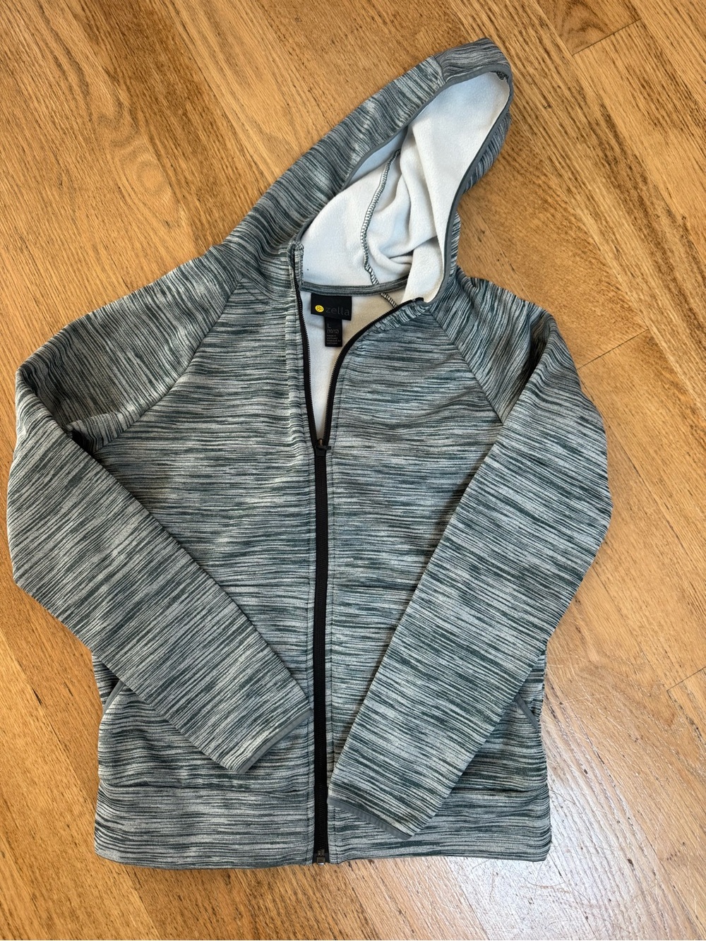 Zella Kids Heather Gray Zip-Up Hooded Jacket
